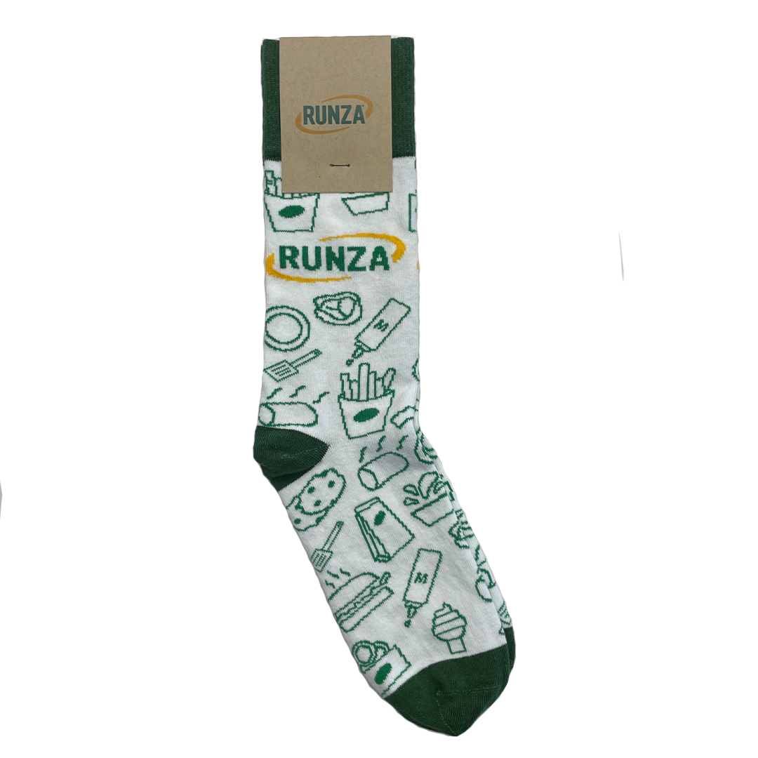 Menu Doodle Socks Shop Runza® Menu Doodle Socks Shop Runza®